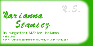 marianna stanicz business card