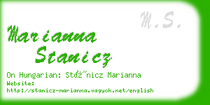 marianna stanicz business card